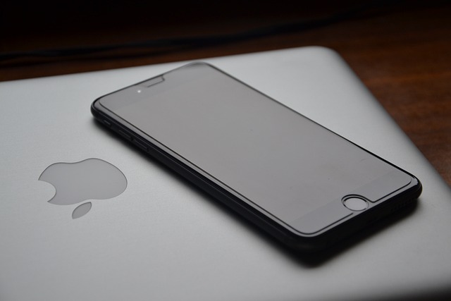 애플 로고와 아이폰 이미지